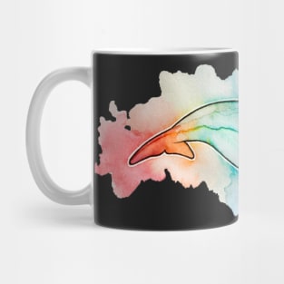 Harbour Porpoise rainbow watercolour Mug